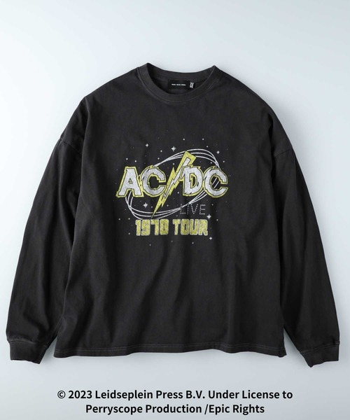 Right-on(ライトオン)の「ヴィンテージ加工ロンT(Tシャツ/カットソー・メンズ・ブラック・フリー)」の1枚目の写真