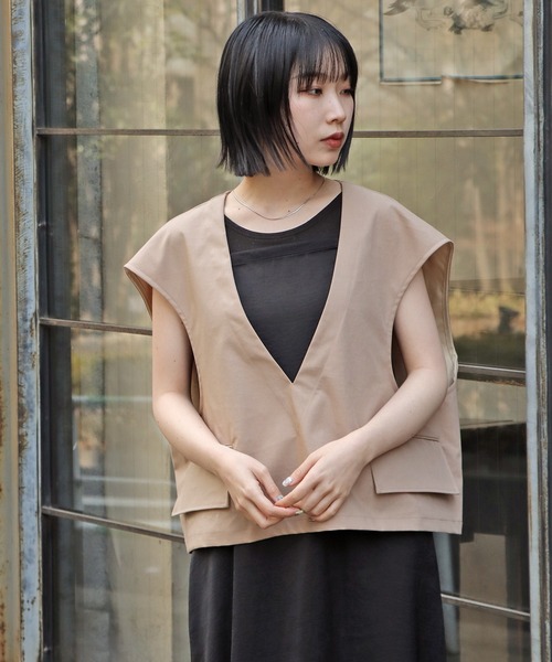 新品　MIOSMOKEY ベスト　ジレ MIOSMOKEY/ミオズモーキー】オーバーサイズジレ (OVERSIZED