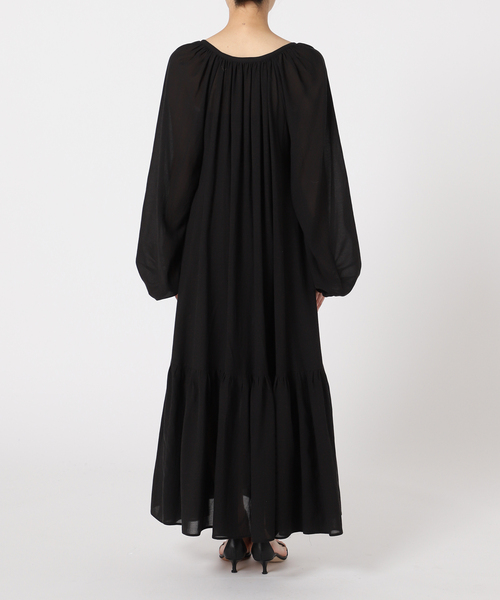 【2023】　プラージュ　Sheer Voile ティアードワンピース　ブラウン 2023】 プラージュ Sheer Voile ティアードワンピース ブラウン