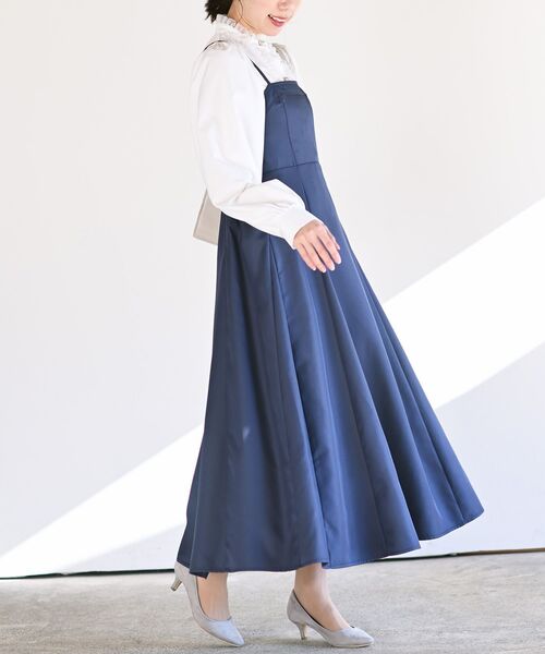 rps（アールピーエス）の「フレアーキャミワンピース（ワンピース・レディース・グレー/ライトカーキ/ブラック/ネイビー・フリー）」の16枚目の写真