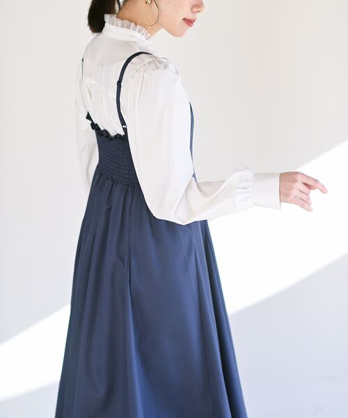 rps（アールピーエス）の「フレアーキャミワンピース（ワンピース・レディース・グレー/ライトカーキ/ブラック/ネイビー・フリー）」の12枚目の写真