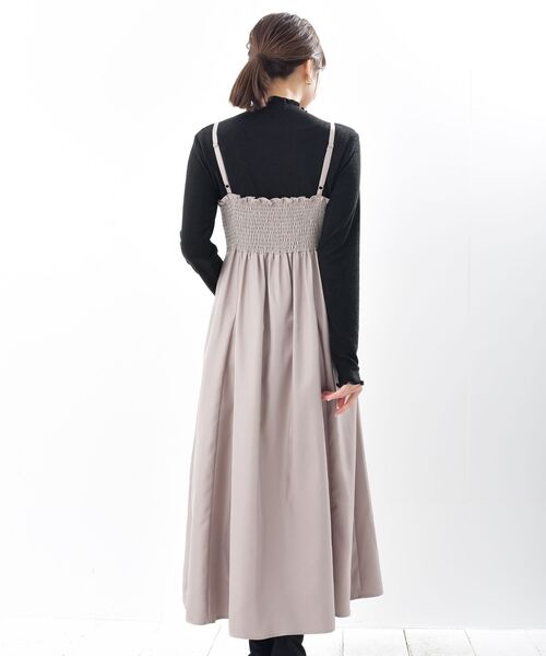 rps（アールピーエス）の「フレアーキャミワンピース（ワンピース・レディース・グレー/ライトカーキ/ブラック/ネイビー・フリー）」の9枚目の写真