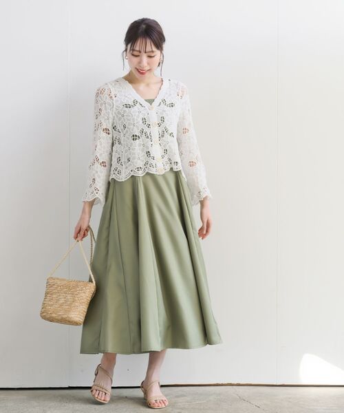 rps（アールピーエス）の「フレアーキャミワンピース（ワンピース・レディース・グレー/ライトカーキ/ブラック/ネイビー・フリー）」の8枚目の写真