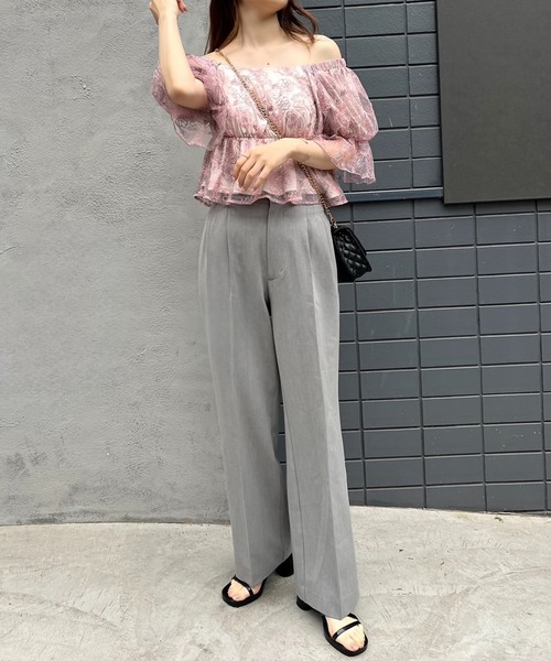 one after another NICE CLAUP(ワンアフターアナザーナイスクラップ)の「サイズあり/バックリボンカラフルスラックスパンツ(スラックス・レディース・杢グレー/ブラック/ライトピンク/ピンク/イエロー・SMALL/MEDIUM)」の19枚目の写真