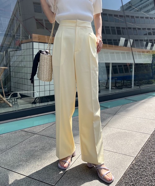 one after another NICE CLAUP(ワンアフターアナザーナイスクラップ)の「サイズあり/バックリボンカラフルスラックスパンツ(スラックス・レディース・杢グレー/ブラック/ライトピンク/ピンク/イエロー・SMALL/MEDIUM)」の16枚目の写真