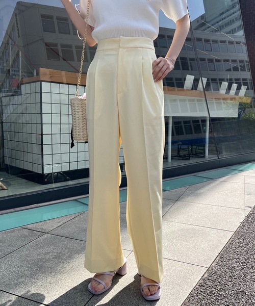 one after another NICE CLAUP(ワンアフターアナザーナイスクラップ)の「サイズあり/バックリボンカラフルスラックスパンツ(スラックス・レディース・杢グレー/ブラック/ライトピンク/ピンク/イエロー・SMALL/MEDIUM)」の14枚目の写真