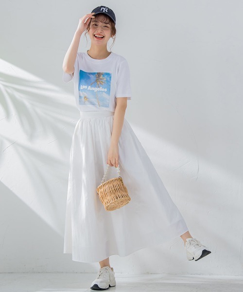 【畔勝遥さんコラボ商品】PalmtreeフォトプリントTシャツ《洗濯機で洗える》