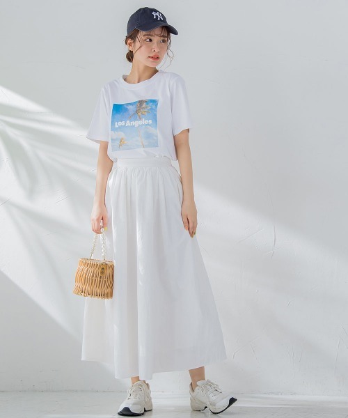 【畔勝遥さんコラボ商品】PalmtreeフォトプリントTシャツ《洗濯機で洗える》
