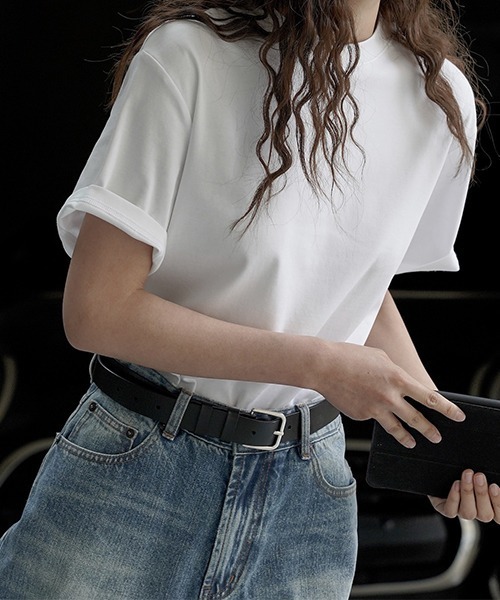 chuclla(チュクラ)の「コットン ルーズ クレリックTシャツ chw23s071(Tシャツ/カットソー・レディース・ブラック/ホワイト・M/S)」の10枚目の写真