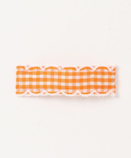 bibmilk（ビブミルク）の「BIBMILK GINGHAM TAPE SLEEP PIN 6cm（ヘアピン・キッズ・ブラック/ライラック系/オレンジ/ブルー/レッド/グリーン/ピンク/イエロー・ONE SIZE）」の8枚目の写真