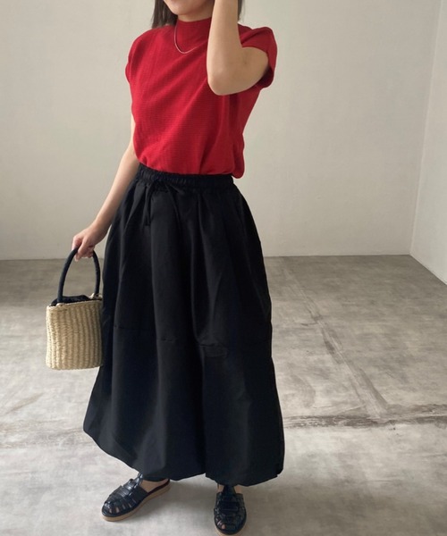 j170 コムコムサテンスカート＋ブラックバルーンスカート　まとめ買い deux amour スカート バルーンロングスカート : ZOZOTOWN Yahoo!店