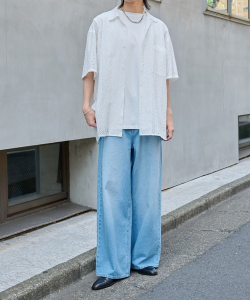 COLONY 2139(コロニートゥーワンスリーナイン)の「レース半袖シャツ(シャツ/ブラウス・メンズ・ブラック/ホワイト・MEDIUM/LARGE)」の14枚目の写真