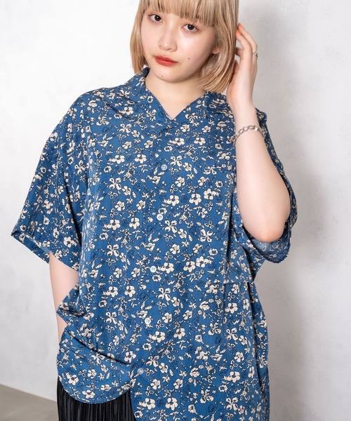 INTERPLAY（インタープレイ）の「【INTERPLAY】オープンカラー 半袖 オーバーサイズ シャツ【2】（シャツ/ブラウス・メンズ・ライトブルー/ブラック/ブラック系その他2/ブルー系その他2/ブラック系その他/ブルー/ピンク/ホワイト系その他/ホワイト/グリーン系その他/ブルー系その他/その他19/その他7/その他11/その他14/その他12/その他15/その他20/その他8/その他17/その他2/その他6/その他9/その他13/その他4/その他5/その他16/その他1/その他10/その他18/その他3・FREE）」の9枚目の写真