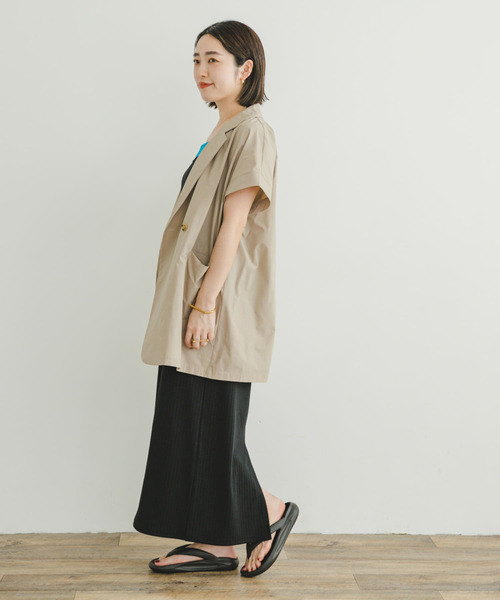 ITEMS URBANRESEARCH（アイテムズ アーバンリサーチ）の「リブキャミソールワンピース（ワンピース・レディース・ブルー/ブラック・FREE）」の6枚目の写真