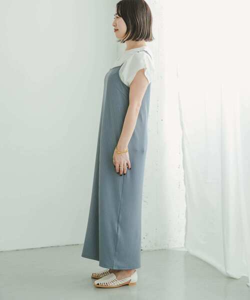 ITEMS URBANRESEARCH（アイテムズ アーバンリサーチ）の「リブキャミソールワンピース（ワンピース・レディース・ブルー/ブラック・FREE）」の15枚目の写真