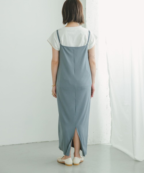 ITEMS URBANRESEARCH（アイテムズ アーバンリサーチ）の「リブキャミソールワンピース（ワンピース・レディース・ブルー/ブラック・FREE）」の16枚目の写真