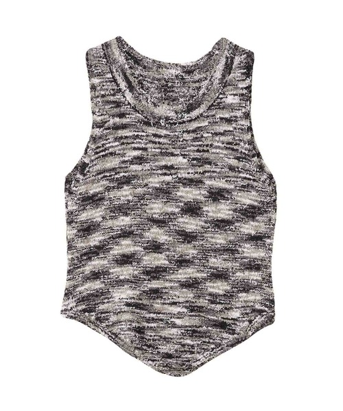 LATINA（ラティーナ）の「MIX柄パイルノースリーブトップスタンクトップ（タンクトップ・レディース・ブラック×ホワイト・FREE）」の10枚目の写真