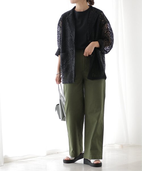 frames RAY CASSIN（フレームスレイカズン）の「レーステーラードジャケット（テーラードジャケット・レディース・キナリ/オフホワイト/ブラック・FREE）」の9枚目の写真