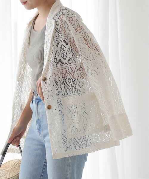 frames RAY CASSIN（フレームスレイカズン）の「レーステーラードジャケット（テーラードジャケット・レディース・キナリ/オフホワイト/ブラック・FREE）」の12枚目の写真