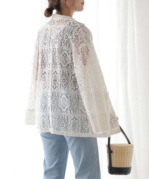 frames RAY CASSIN（フレームスレイカズン）の「レーステーラードジャケット（テーラードジャケット・レディース・キナリ/オフホワイト/ブラック・FREE）」の17枚目の写真