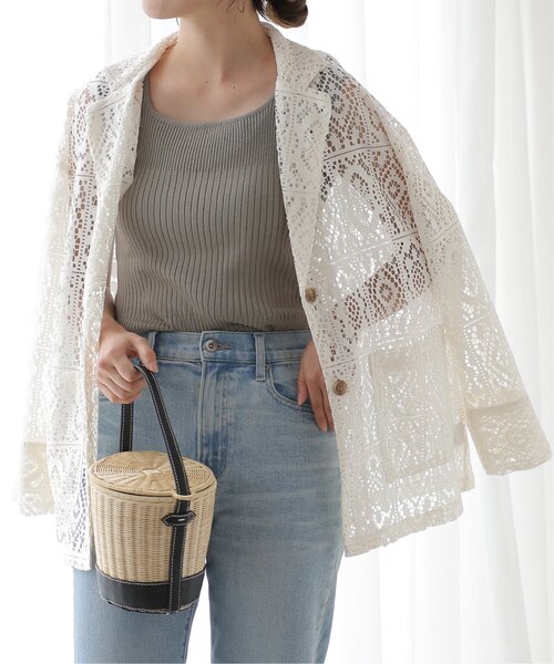 frames RAY CASSIN（フレームスレイカズン）の「レーステーラードジャケット（テーラードジャケット・レディース・キナリ/オフホワイト/ブラック・FREE）」の18枚目の写真