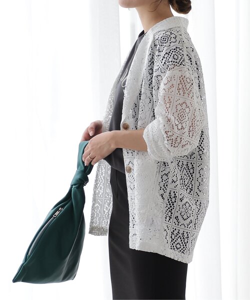 frames RAY CASSIN（フレームスレイカズン）の「レーステーラードジャケット（テーラードジャケット・レディース・キナリ/オフホワイト/ブラック・FREE）」の21枚目の写真