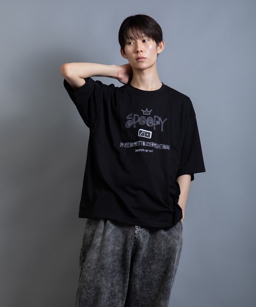 En serio TOKYO（エンソリオトーキョー）の「レタリングドミノ　ビッグシルエット TEE（Tシャツ/カットソー・メンズ・ブラック/ホワイト・L/M）」の17枚目の写真