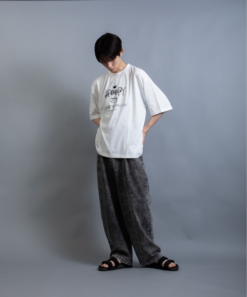 En serio TOKYO（エンソリオトーキョー）の「レタリングドミノ　ビッグシルエット TEE（Tシャツ/カットソー・メンズ・ブラック/ホワイト・L/M）」の10枚目の写真