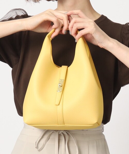 grove(グローブ)の「◆ベルトクリテ2WAYトート(トートバッグ・レディース・ライトグレー/グレー/ブラック/レモンイエロー・00)」の4枚目の写真