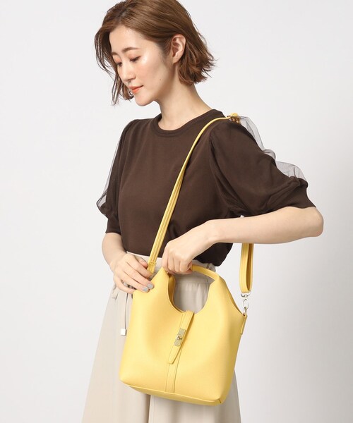 grove(グローブ)の「◆ベルトクリテ2WAYトート(トートバッグ・レディース・ライトグレー/グレー/ブラック/レモンイエロー・00)」の17枚目の写真