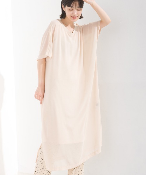 セール】シアードルマンレイヤード半袖Tシャツワンピース