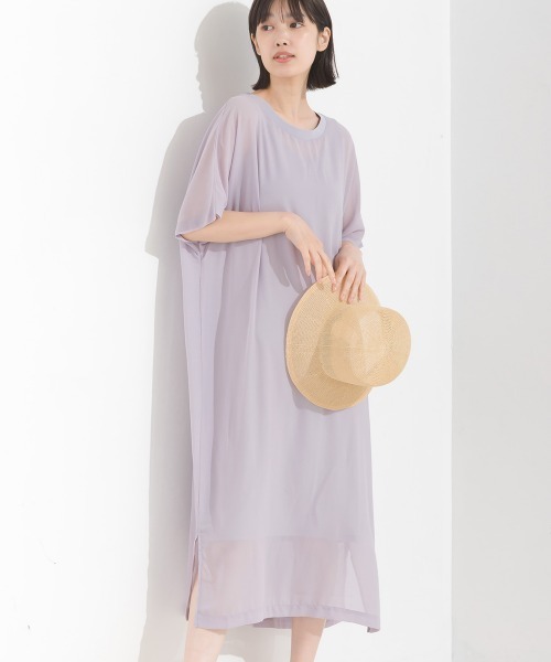シアードルマンレイヤード半袖Tシャツワンピース