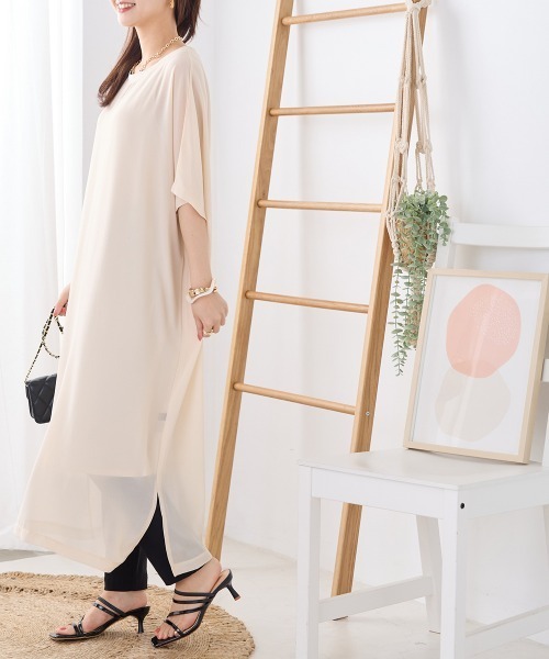 シアードルマンレイヤード半袖Tシャツワンピース