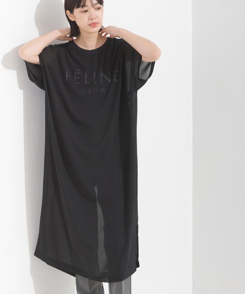 OMNES(オムネス)の「シアードルマンレイヤード半袖Tシャツワンピース(ワンピース・レディース・ライトグレー/ブラック/ホワイト系その他/グリーン系その他・FREE)」の14枚目の写真