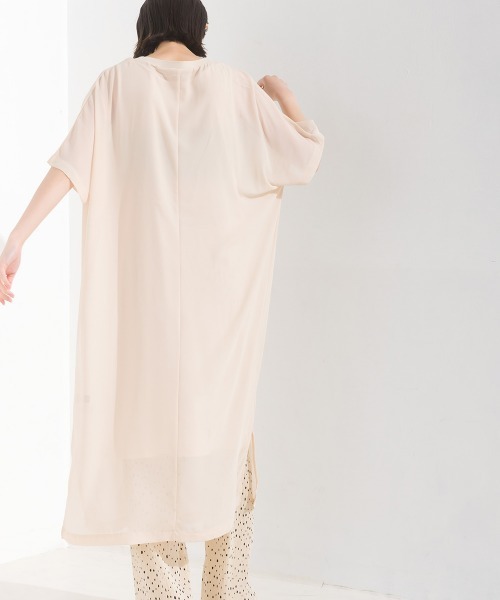 シアードルマンレイヤード半袖Tシャツワンピース（ワンピース