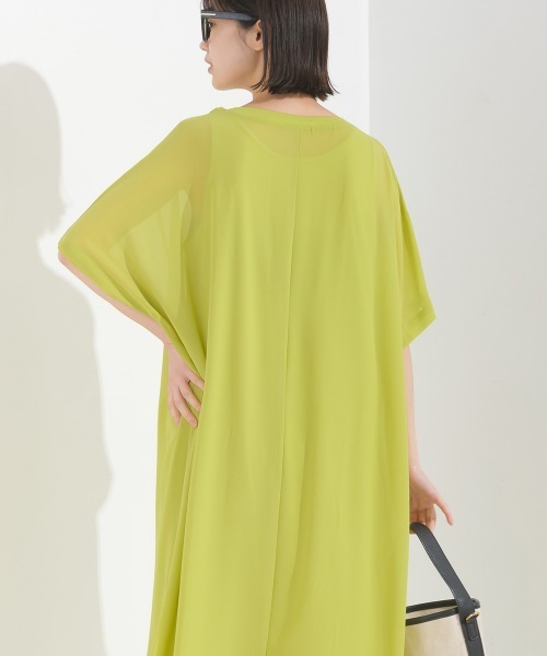 OMNES(オムネス)の「シアードルマンレイヤード半袖Tシャツワンピース(ワンピース・レディース・ライトグレー/ブラック/ホワイト系その他/グリーン系その他・FREE)」の22枚目の写真