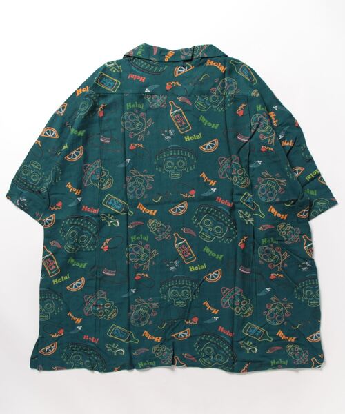 チャイハネ（チャイハネ）の「【チャイハネ】ネオベラMEN'Sシャツ（シャツ/ブラウス・メンズ・イエロー/ブラック/ターコイズブルー・FREE）」の4枚目の写真