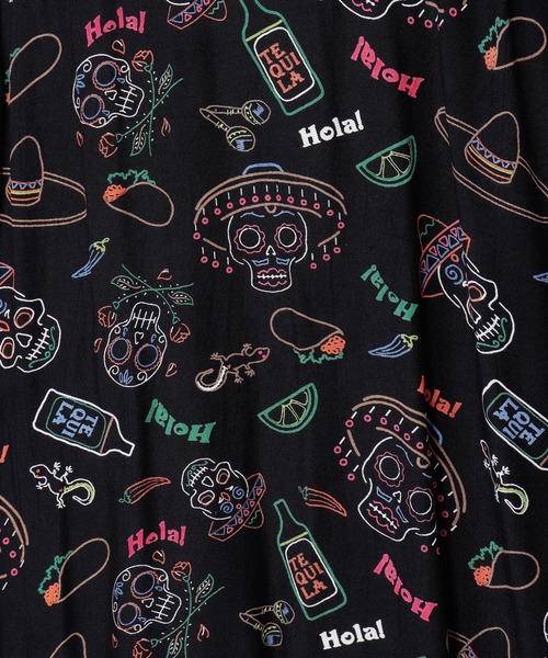 チャイハネ（チャイハネ）の「【チャイハネ】ネオベラMEN'Sシャツ（シャツ/ブラウス・メンズ・イエロー/ブラック/ターコイズブルー・FREE）」の9枚目の写真