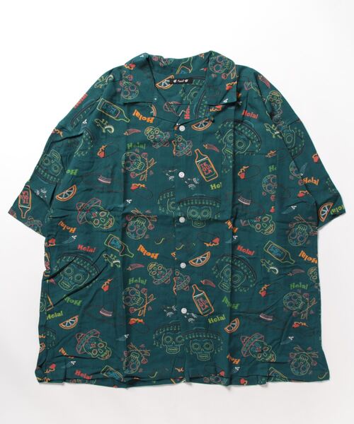 チャイハネ（チャイハネ）の「【チャイハネ】ネオベラMEN'Sシャツ（シャツ/ブラウス・メンズ・イエロー/ブラック/ターコイズブルー・FREE）」の7枚目の写真