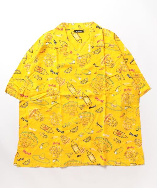 チャイハネ（チャイハネ）の「【チャイハネ】ネオベラMEN'Sシャツ（シャツ/ブラウス・メンズ・イエロー/ブラック/ターコイズブルー・FREE）」の13枚目の写真