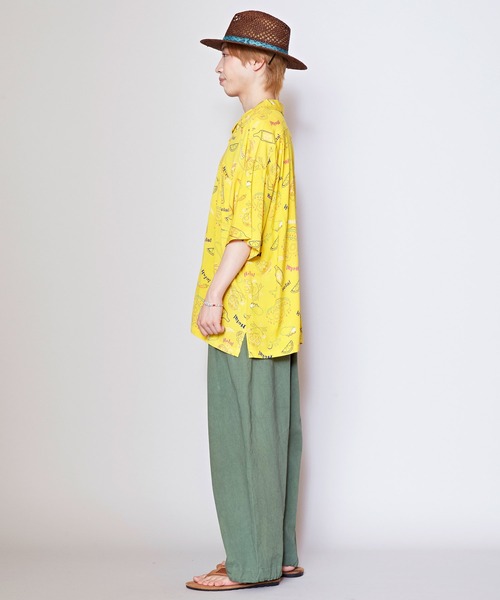 チャイハネ（チャイハネ）の「【チャイハネ】ネオベラMEN'Sシャツ（シャツ/ブラウス・メンズ・イエロー/ブラック/ターコイズブルー・FREE）」の15枚目の写真