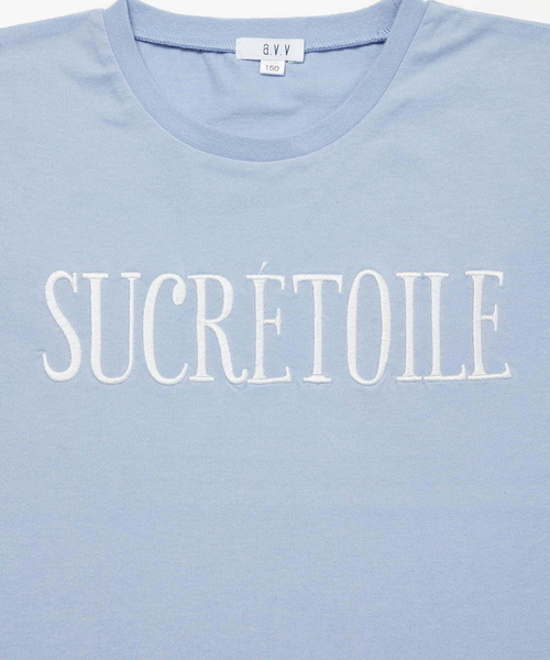 a.v.v（アーヴェヴェ）の「[140-160]オリジナルロゴ刺繍Ｔシャツ（Tシャツ/カットソー・キッズ・ホワイト/ライトブルー/ブラック・150/140/160）」の5枚目の写真