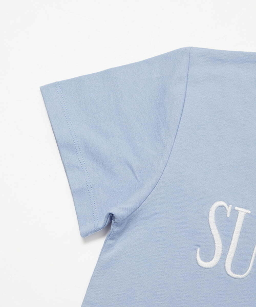 a.v.v（アーヴェヴェ）の「[140-160]オリジナルロゴ刺繍Ｔシャツ（Tシャツ/カットソー・キッズ・ホワイト/ライトブルー/ブラック・150/140/160）」の6枚目の写真