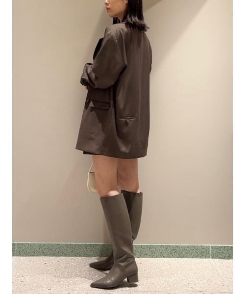 SNIDEL(スナイデル)の「Sustainableオーバーサイズアシメトリージャケット(その他アウター・レディース・カーキ/ブラック/グレー・FREE)」の6枚目の写真