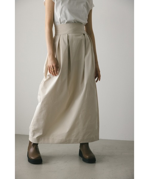 STYLEMIXER（スタイルミキサー）の「ハイウエストタックコクーンスカート（スカート・レディース・ブラック/ライトブラウン/アイボリー・SMALL/MEDIUM/X-SMALL）」の7枚目の写真