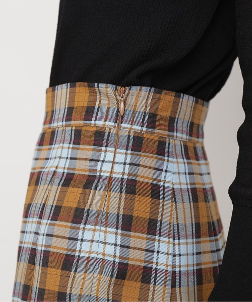 N.（N. Natural Beauty Basic）（エヌエヌナチュラルビューティーベーシック）の「【S Size Line】◆タータンチェックタックスカート（スカート・レディース・グリーン/キャメル・SMALL/MEDIUM）」の7枚目の写真
