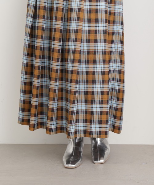 N.（N. Natural Beauty Basic）（エヌエヌナチュラルビューティーベーシック）の「【S Size Line】◆タータンチェックタックスカート（スカート・レディース・グリーン/キャメル・SMALL/MEDIUM）」の10枚目の写真