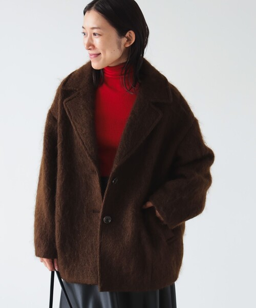 【ほぼ新品】ビーミングバイビームス チェスターコート カシミヤ シルク 紺 M B:MING by BEAMS（ビーミングバイビームス）の「B:MING by BEAMS