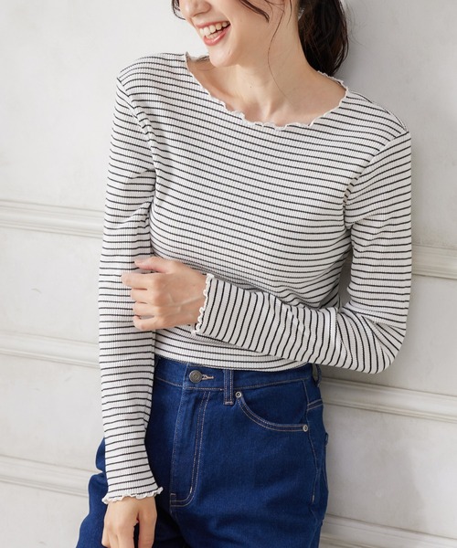 Honeys（ハニーズ）の「メロー使いトップス（Tシャツ/カットソー