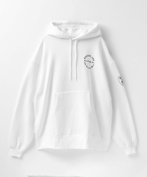 Mac-House（マックハウス）の「BRONZE AGE ブロンズエイジ ビッグプルパーカー（パーカー・メンズ・ホワイト/ブラック・M/L/XL）」の12枚目の写真